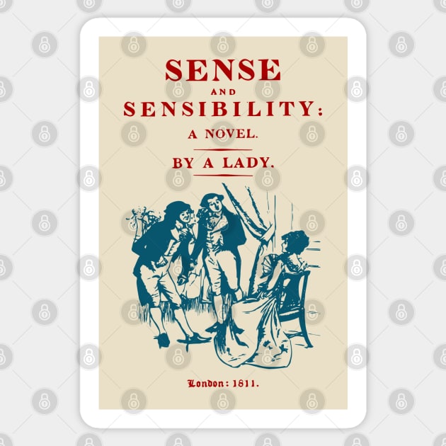 Sense and Sensibility Vintage Book Cover Art Sticker by TuncGK